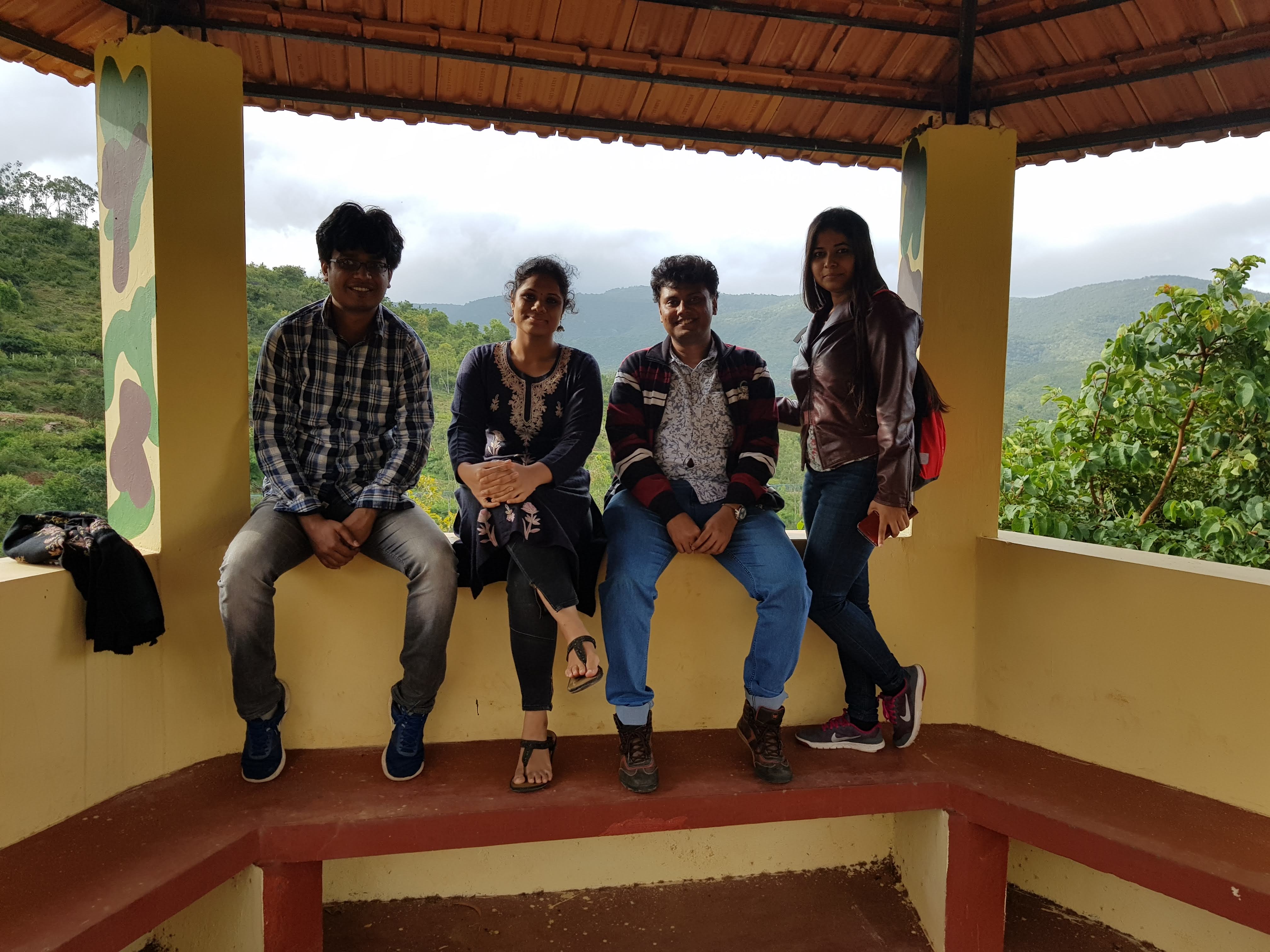 Sourav Ghosh with friends from IIT Kharagpur, during a trip to Chikmagalur