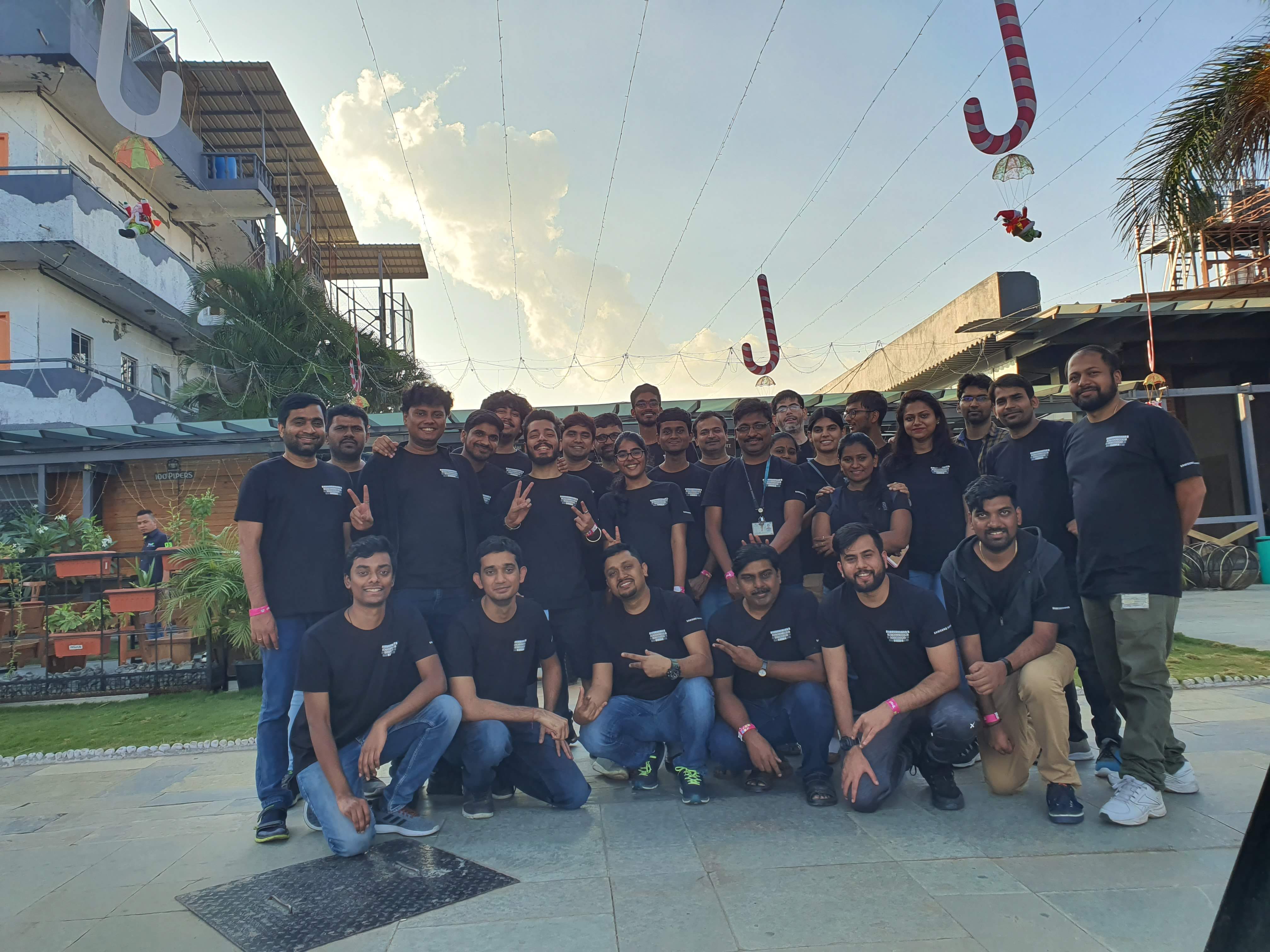 Sourav Ghosh, with Samsung Research colleagues during a team outing at Bangalore